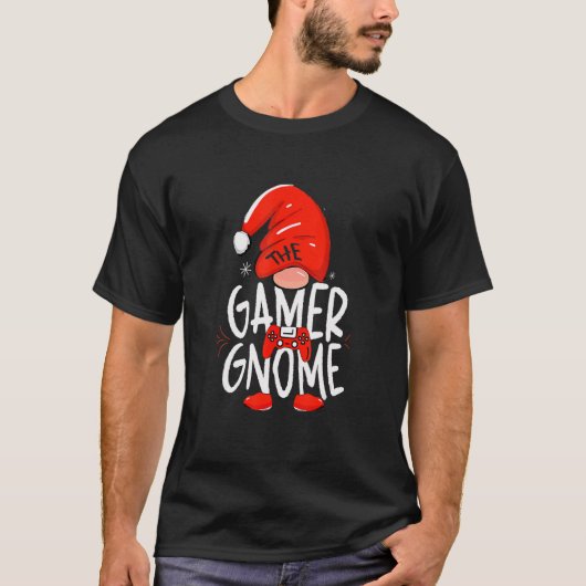 Gamer Gnome Family Matching Group Weihnachtsboys G T-Shirt (Vorderseite)