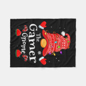 Gamer Gnome - Xmas Video Gamers Christmas Gnomes Fleecedecke (Vorderseite (Horizontal))