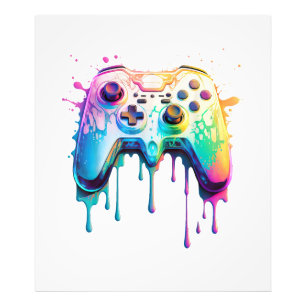 Gamer Graphic Video Game - farbenfrohe Video Game  Fotodruck