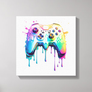 Gamer Graphic Video Game - farbenfrohe Video Game Leinwanddruck