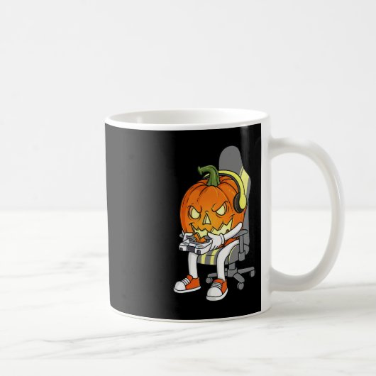 Gamer Halloween Jackolantern Beängstigend Gaming B Kaffeetasse (Rechts)