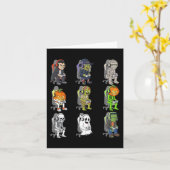 Gamer Halloween Skeleton Vampire Gaming Mummy Boys Karte (Gelbe Blume)