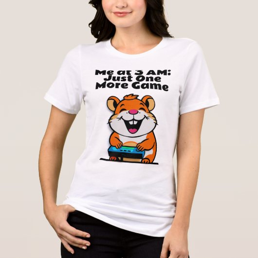 Gamer Hamster Tri-Blend Shirt (Vorderseite)