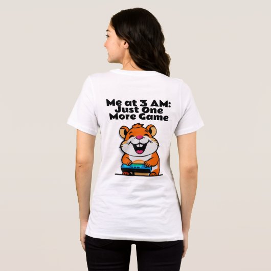 Gamer Hamster Tri-Blend Shirt (Rückseite voll)