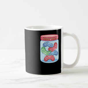Gamer Happy Pills Aufkleber Kaffeetasse