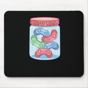 Gamer Happy Pills Aufkleber Mousepad