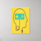 Gamer Head Leinwanddruck (Vorderseite)