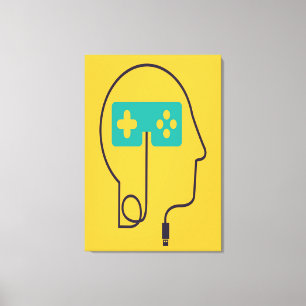 Gamer Head Leinwanddruck