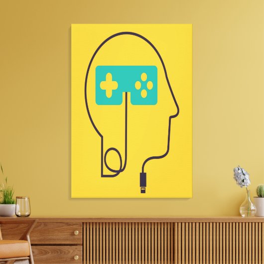 Gamer Head Leinwanddruck (Insitu (Wohnzimmer))