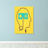 Gamer Head Leinwanddruck (Insitu (Holzboden))