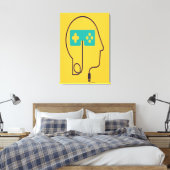 Gamer Head Leinwanddruck (Insitu (Schlafzimmer))