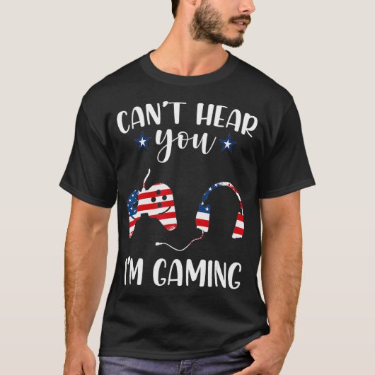Gamer Headset Cant Heye You Im Gaming 4. T-Shirt (Vorderseite)