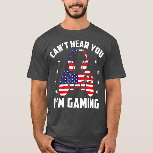 Gamer Headset Cant hört euch im Gaming Memorial T-Shirt (Vorderseite)
