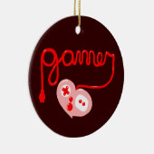 Gamer Heart Keramik Ornament (Rechts)