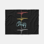 Gamer Heartbeat Controller für Nerd Multiplayer Ga Fleecedecke (Vorderseite (Horizontal))