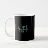 Gamer Heartbeat Controller für Nerd Multiplayer Ga Kaffeetasse (Links)