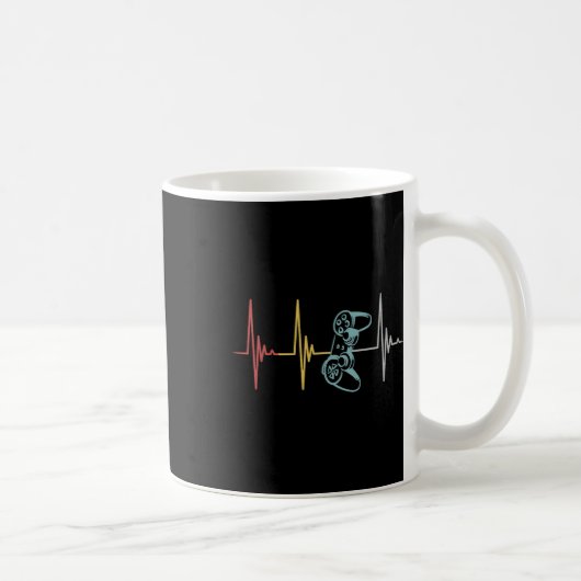 Gamer Heartbeat Controller für Nerd Multiplayer Ga Kaffeetasse (Rechts)
