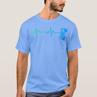 Gamer Heartbeat Cooler Videospielcontroller T-Shirt