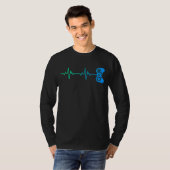 Gamer Heartbeat Cooler Videospielcontroller T-Shirt (Vorne ganz)