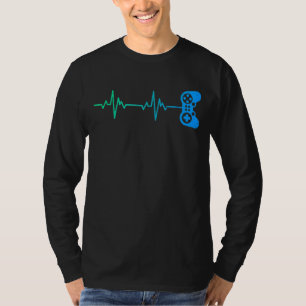 Gamer Heartbeat Cooler Videospielcontroller T-Shirt