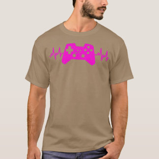 Gamer Heartbeat Funny Video Games Gaming Girl T-Shirt