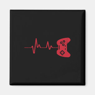 Gamer Heartbeat Game Controller Gaming Boys Kinder Magnet