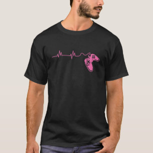 Gamer Heartbeat Life Heart Liebe Trendy Video Game T-Shirt