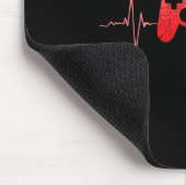 Gamer Heartbeat Puls Video Game Controller Gaming Mousepad (Ecke)