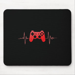 Gamer Heartbeat Puls Video Game Controller Gaming Mousepad