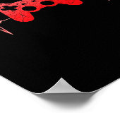 Gamer Heartbeat Puls Video Game Controller Gaming Poster (Ecke)