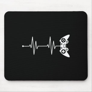 Gamer Heartbeat-Shirt-Geschenk für Videospiel Love Mousepad