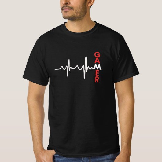 Gamer Heartbeat T-Shirt (Vorderseite)