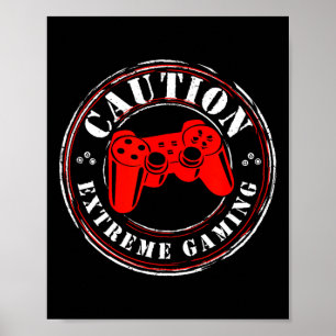 Gamer Heartbeat Video Game On Lover Extreme Gaming Poster