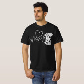 Gamer Heartbeat Video Game T-Shirt (Vorne ganz)