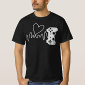 Gamer Heartbeat Video Game T-Shirt (Vorderseite)
