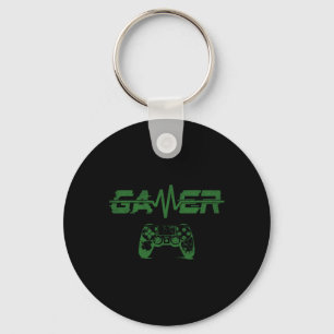 Gamer Heartbeat Video Games Gaming Boys Teens Men  Schlüsselanhänger
