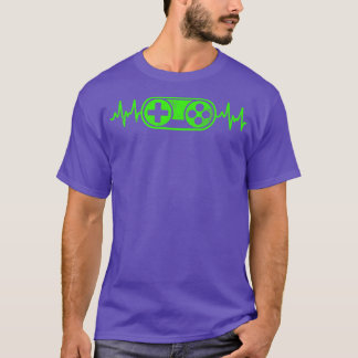 Gamer Heartbeat Video Games ns Gaming Boys Girls T-Shirt