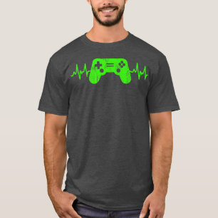 Gamer Heartbeat Video Games Teens Gaming Boys Girl T-Shirt