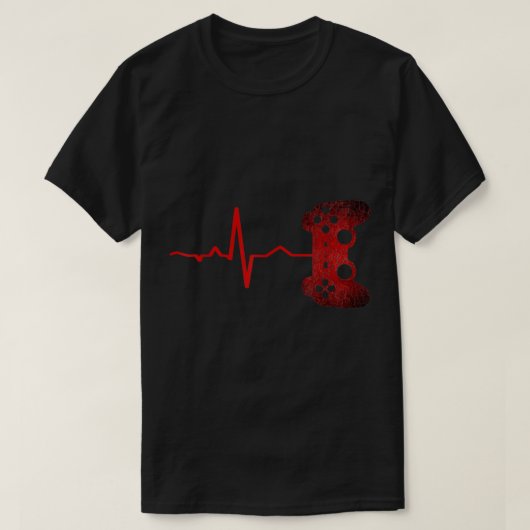 Gamer-Herzfrequenz-Controller-Design T-Shirt (Design vorne)