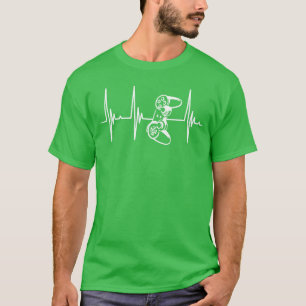 Gamer-Herzfrequenz-Controller für Nerd-Multiplayer T-Shirt