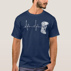 Gamer Herzschlag Videospiel Liebhaber Geschenk Zip T-Shirt