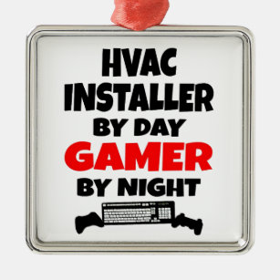 Gamer HVAC-Installateur Ornament Aus Metall