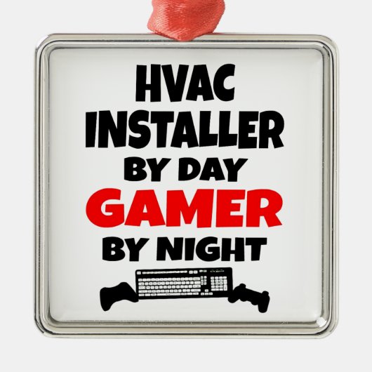 Gamer HVAC Installer Ornament Aus Metall (Vorne)