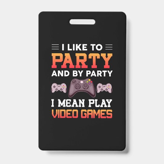 Gamer I Gemein Play Video Games Ausweis (Vorderseite)