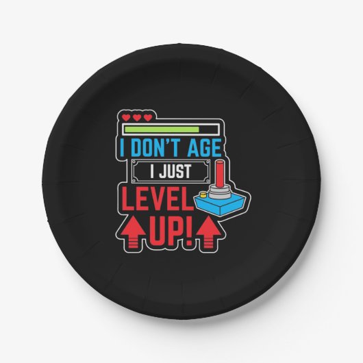 Gamer I Level Up Pappteller (Vorderseite)