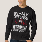 gamer i was left unsupervised game controller hear sweatshirt (Vorderseite)