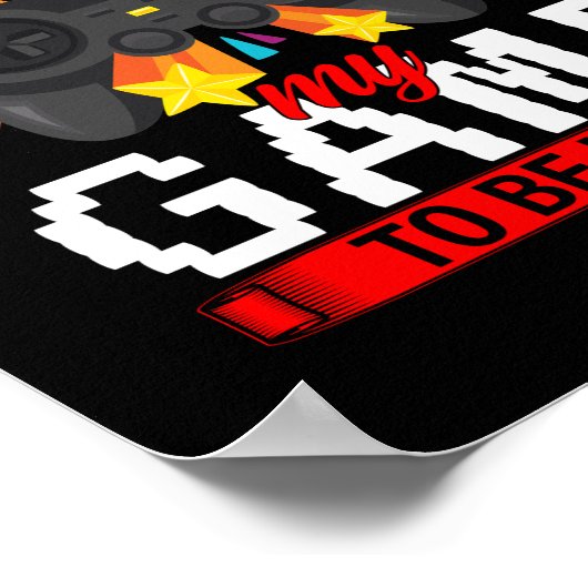 Gamer Ich habe mein Spiel hier gehalten Poster (Ecke)