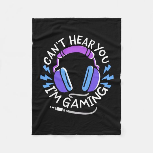 Gamer Ich spiele Fleecedecke (Vorderseite)