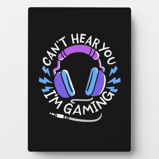 Gamer Ich spiele Fotoplatte (Vorderseite)