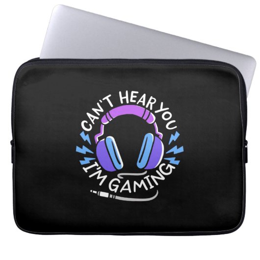 Gamer Ich spiele Laptopschutzhülle (Vorderseite)